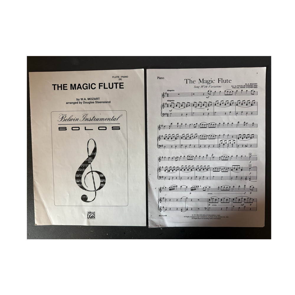 Alfred Mozart The Magic Flute Sheet Music for Flute & Piano, Intermediate Solo