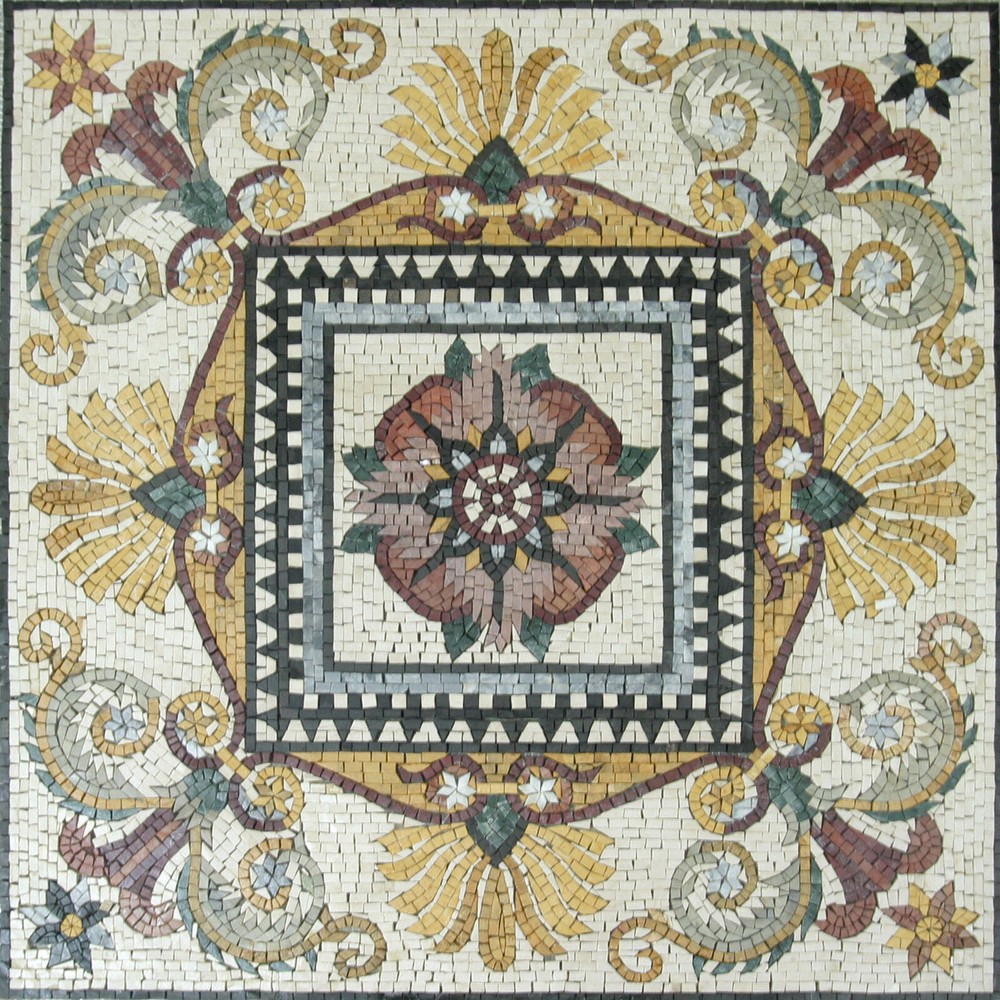 Archaic Majestic Marble Mosaic Tile for Floor Pool Garden Home Decor