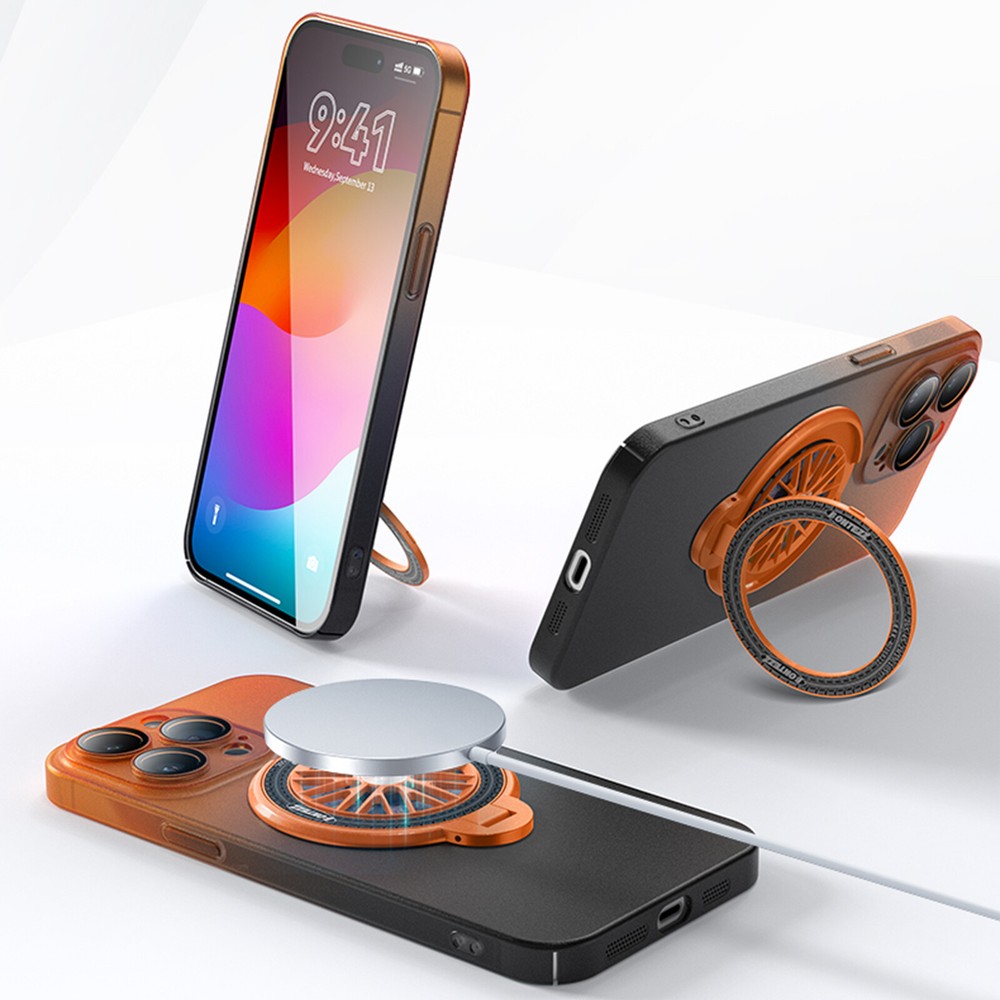 Mag Safe Case For iPhone 16 Pro Max 15 14 13 Ring Stand Cover w/ Lens Protector