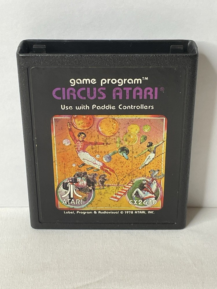 Circus Atari (Atari 2600, 1978) Authentic Cartridge Only Cleaned Tested