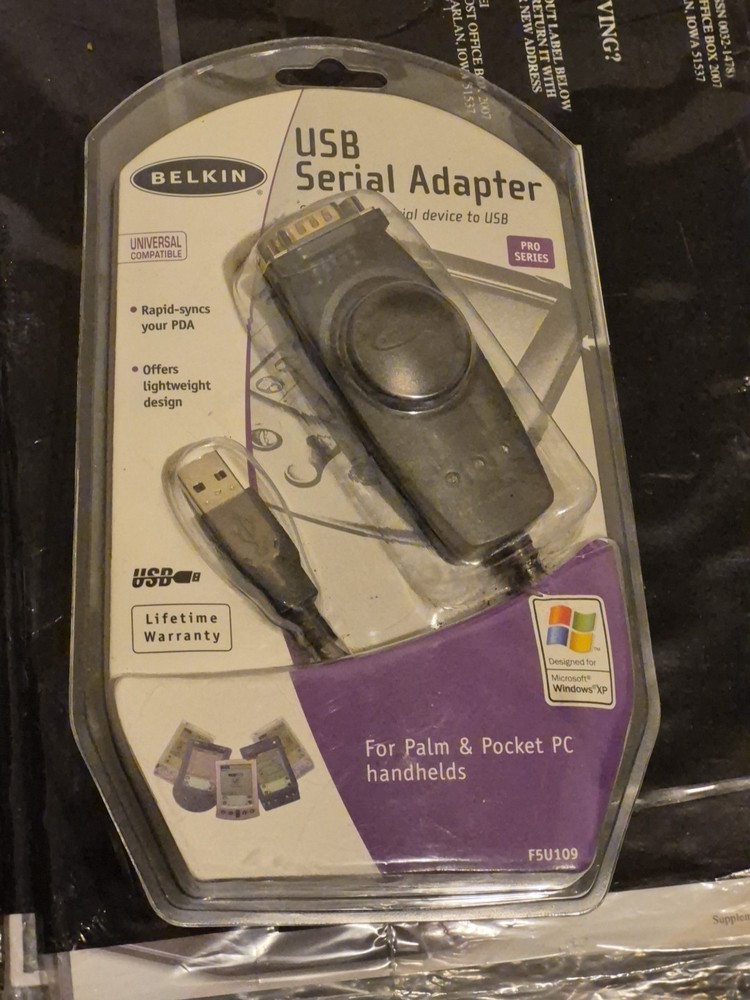 NEW Belkin F5U109 USB To 9 Pin RS232 Serial Converter Adapter For PC Mac, QTY