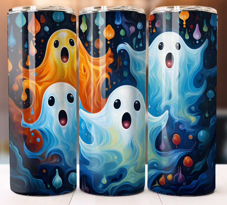 Cute Ghost  Tumbler 20oz Skinny Cup Mug Stainless Steel