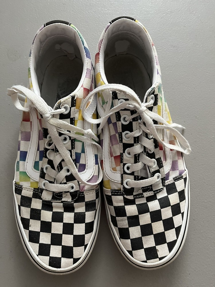 Size 9.5 - Vans Ward Checkerboard Black White W