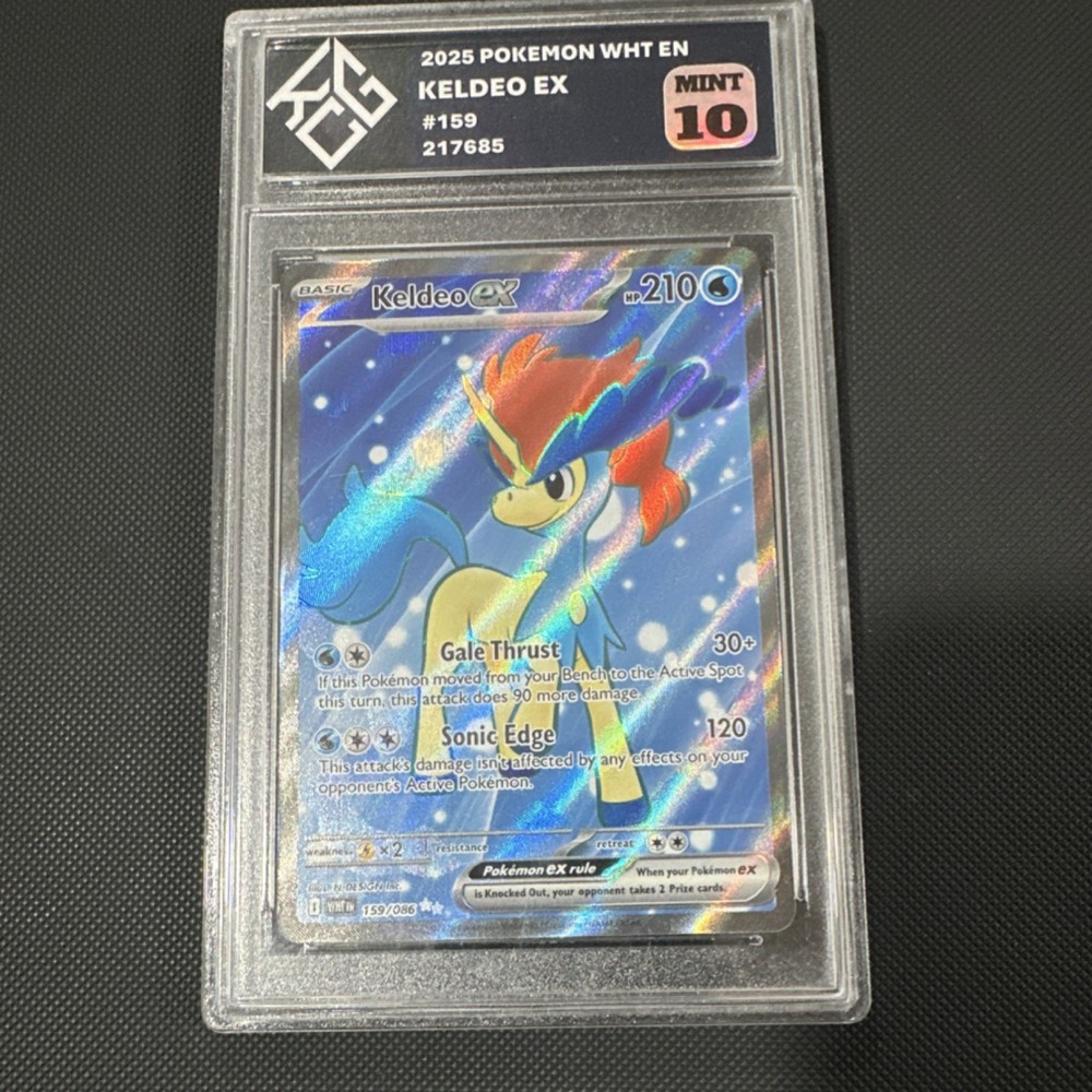 Pokémon TCG Keldeo Ex 159/086 Sv: White Flare EN Full Art Holo KCG 10