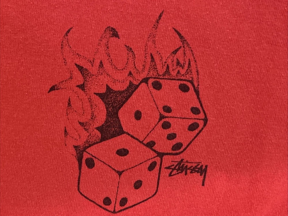 Stussy T-Shirt Flame Dice XXL