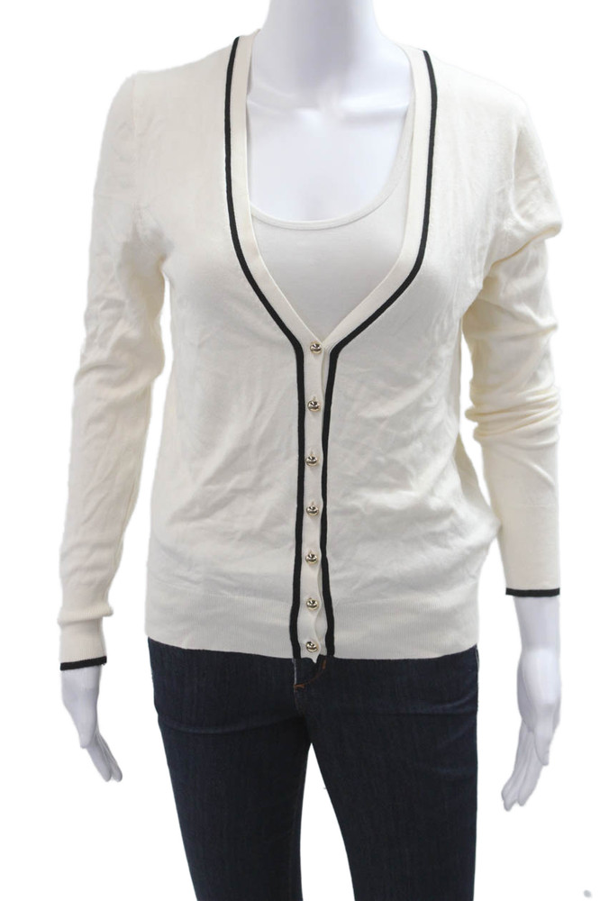 Zara Womens Beige V-Neck Button Cardigan Sweater Long Sleeve Size MFree Shipping in US $100+ Orders | $6.95 Orders Below
