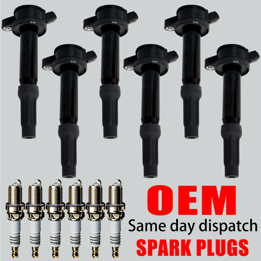 OEM 6X Ignition Coil & 6X Iridium Spark plugs For Ford Fusion Escape UF486 DG514