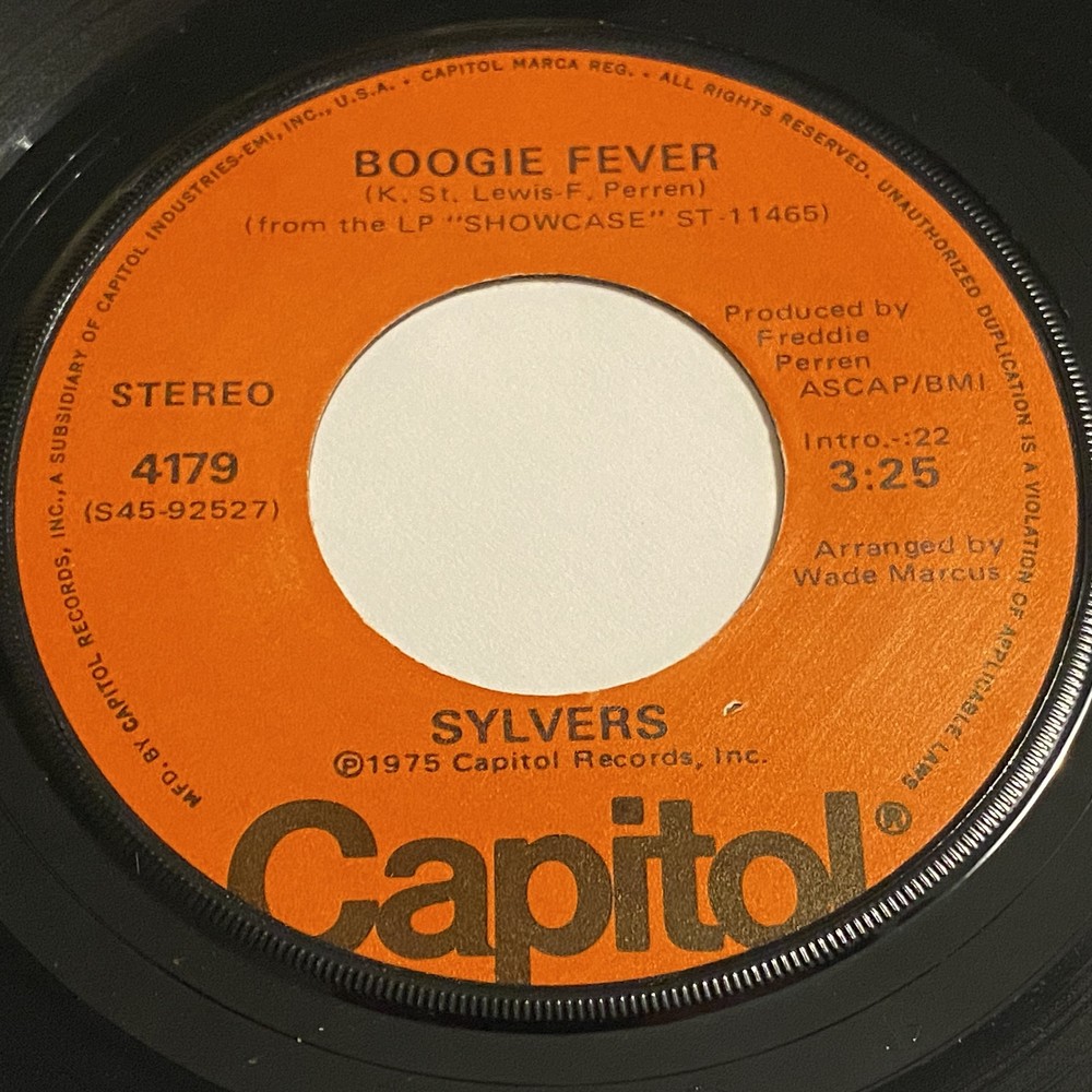 Sylvers: Boogie Fever / Free Style 45 - Capitol - Soul Disco