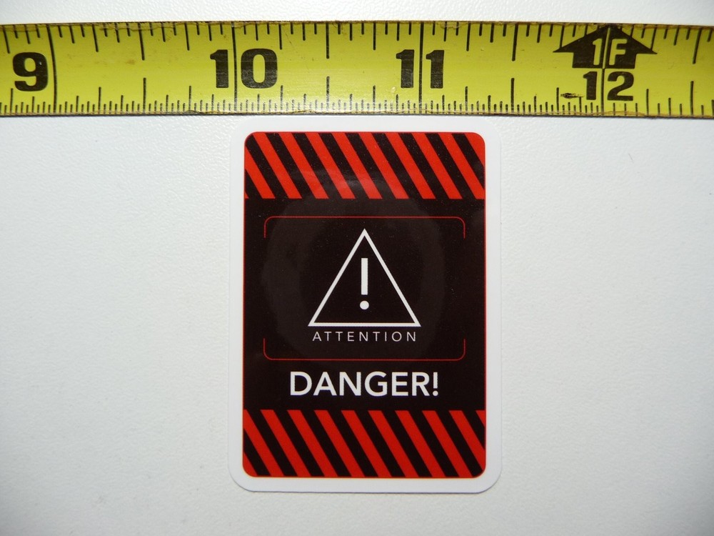 Danger Exclamation Point Sticker Funny Gag Prank Decal