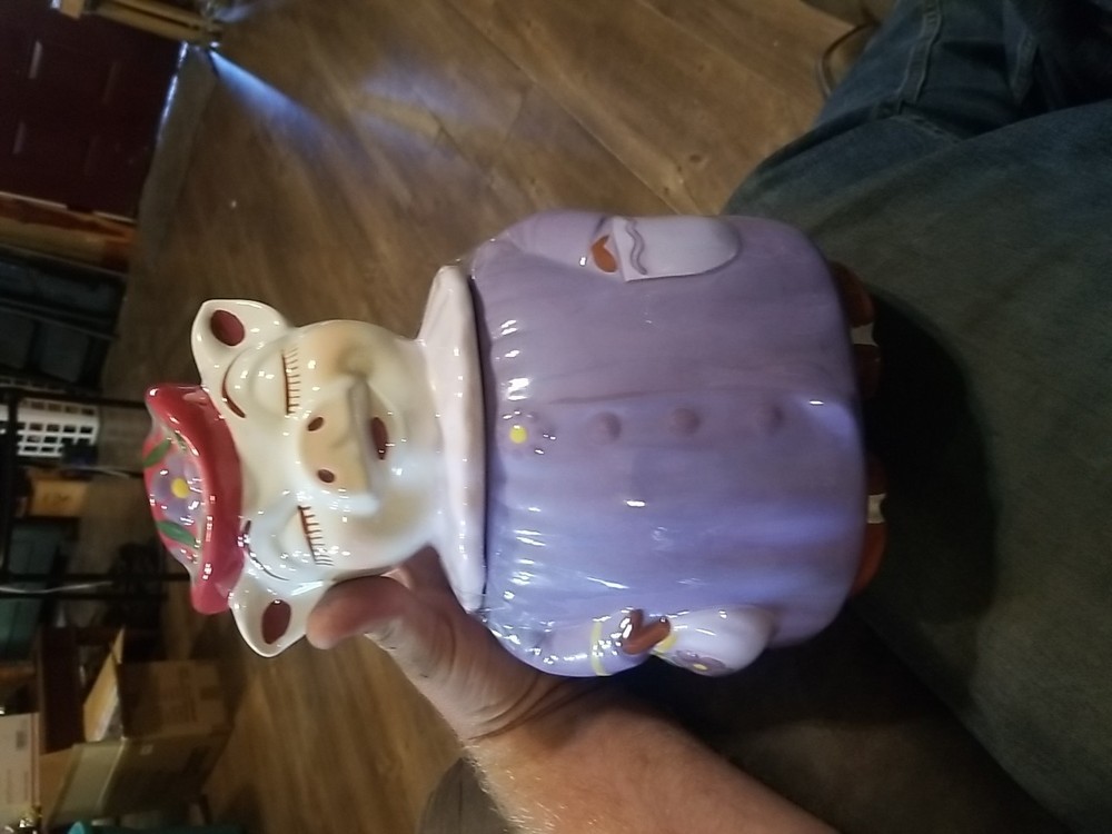Vintage Smiling Pig Story Book Cookie Jar Collectible