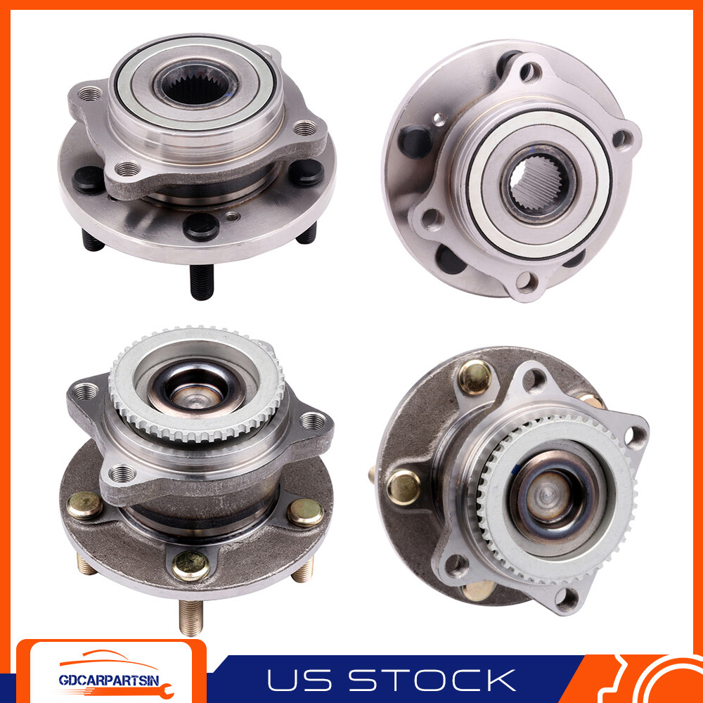 (4) Front & Rear Wheel Bearing Hub Assembly Fits 2010-11 Mitsubishi Endeavor FWD