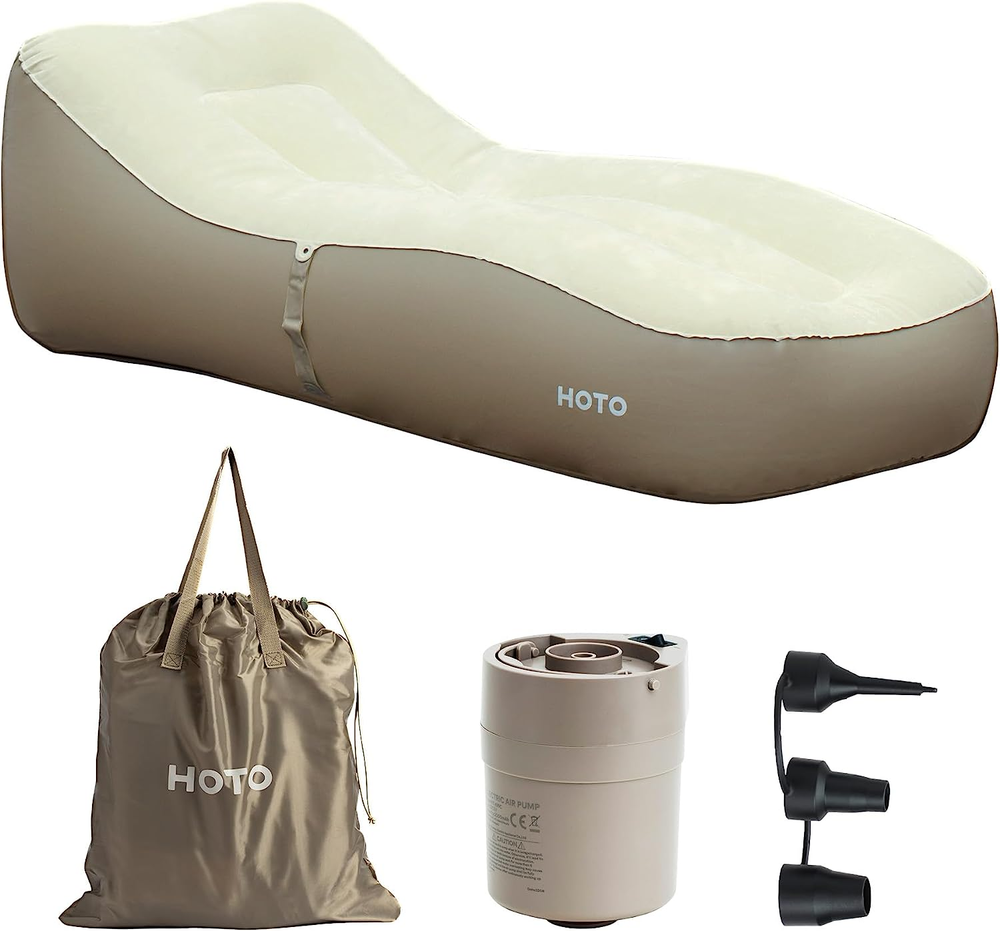 Self-Inflating Sofa, Fast Inflation, Detachable Multi-Use Air Pump, Super Wide,