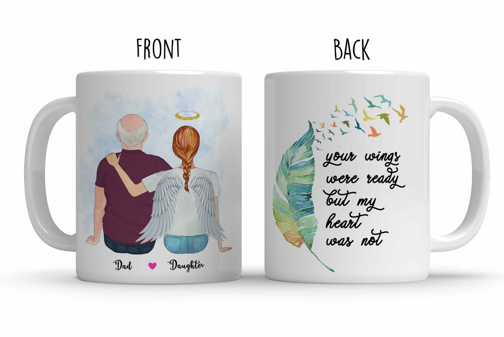 Custom Memorial Mug for Daughter In Heaven - Personalized Keepsake Gift