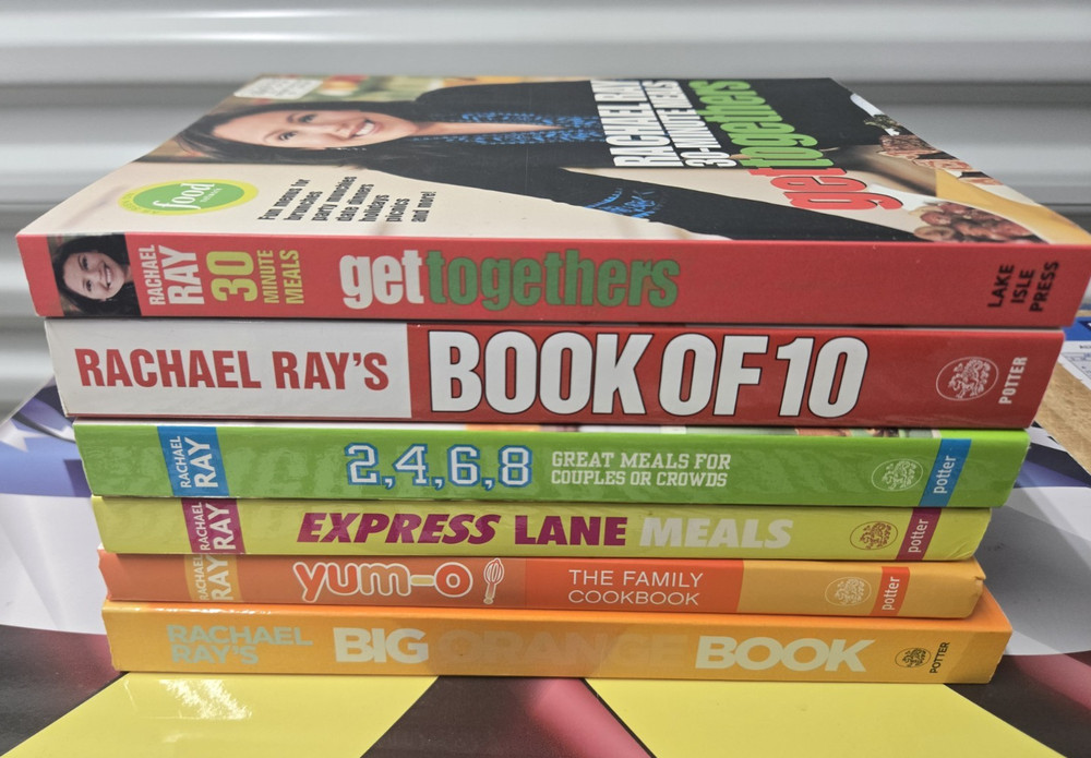 Rachel Ray Cookbooks Lot of 6 different Book Lot Food Network