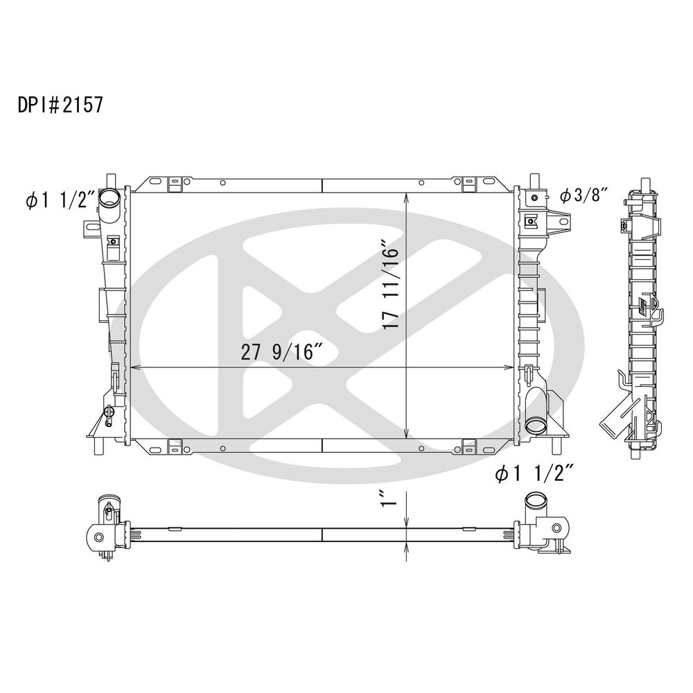 Koyorad A2157 Radiator For 98-02 Crown Victoria Grand Marquis Town Car