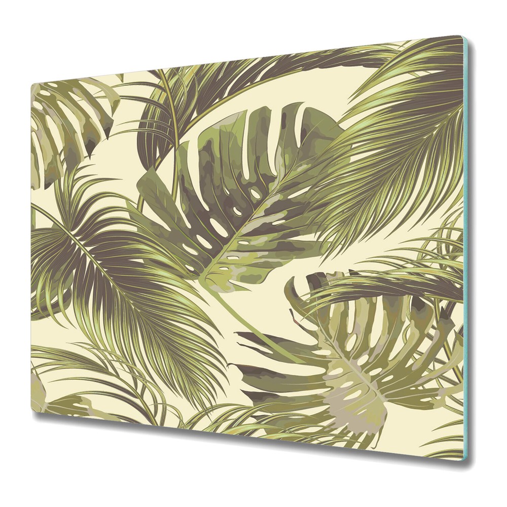 Glass Worktop Saver Kitchen Tropical Paradise design vintage art 60x52