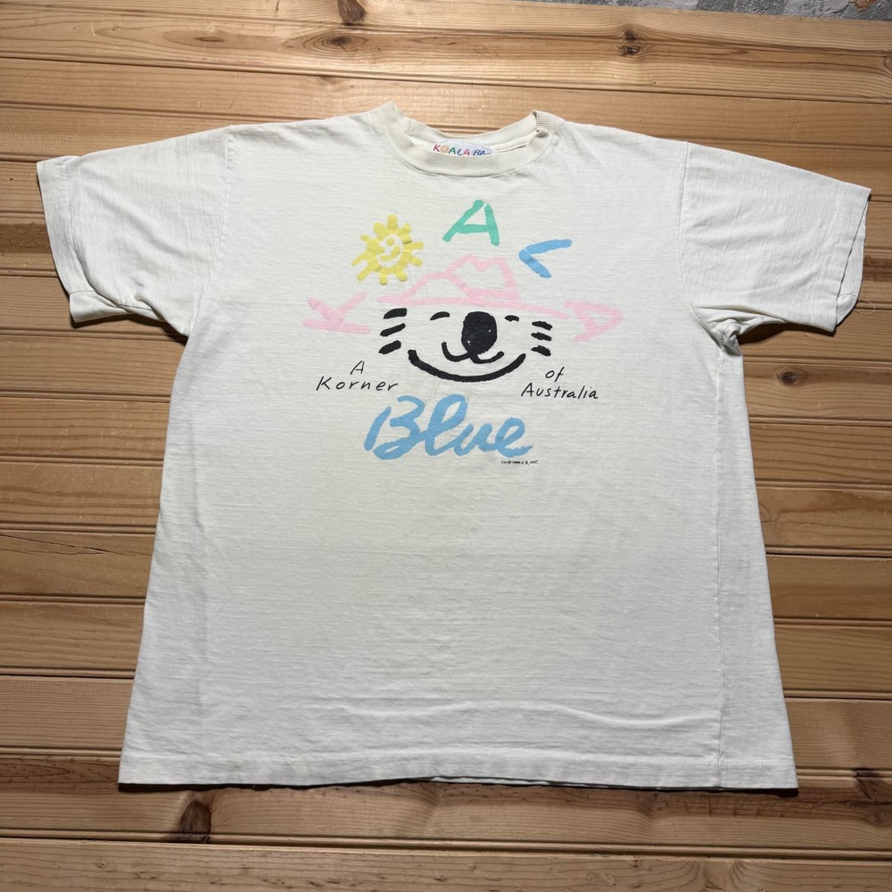 Vintage 1984 Koala Blue A Korner of Australia Wildlife Souvenir T-Shirt - Large