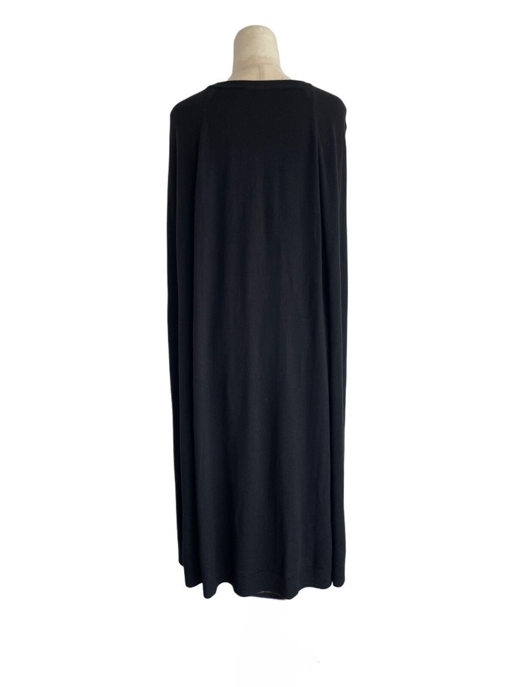 Ralph Lauren Black Cape Georgette Cocktail Dress