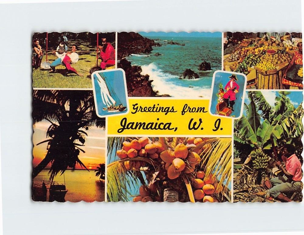 Postcard Scenes and Views Greetings from Jamaica West Indies