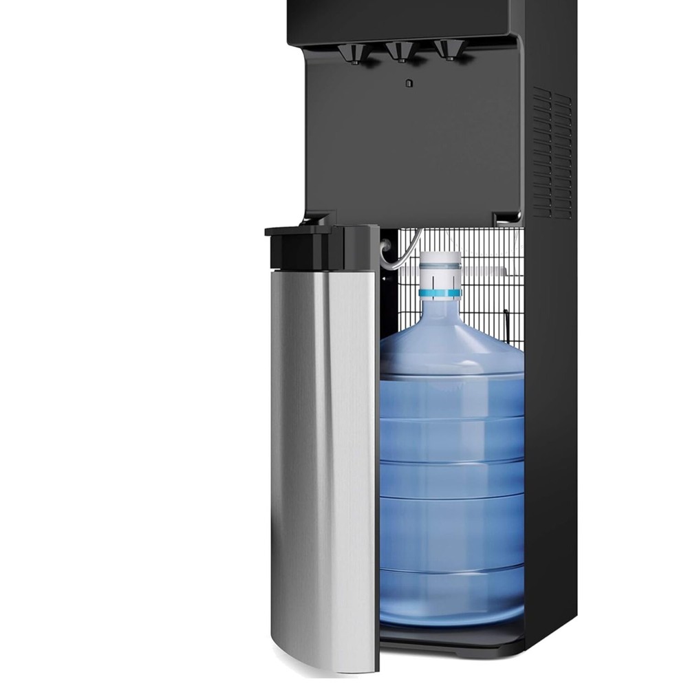Elegant Bottom-Load Water Cooler with Antimicrobial Coating - 5 Gallon Capacity