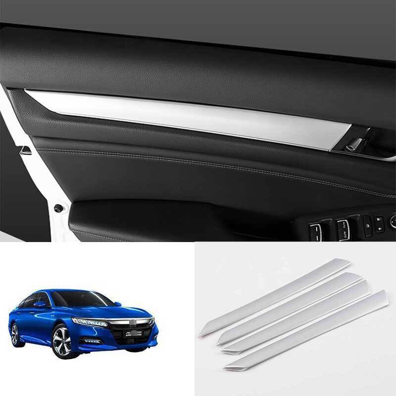 For Honda Accord 10Th 2018-2022 Silver ABS Car Inner Door Panel Strips Trim 4X