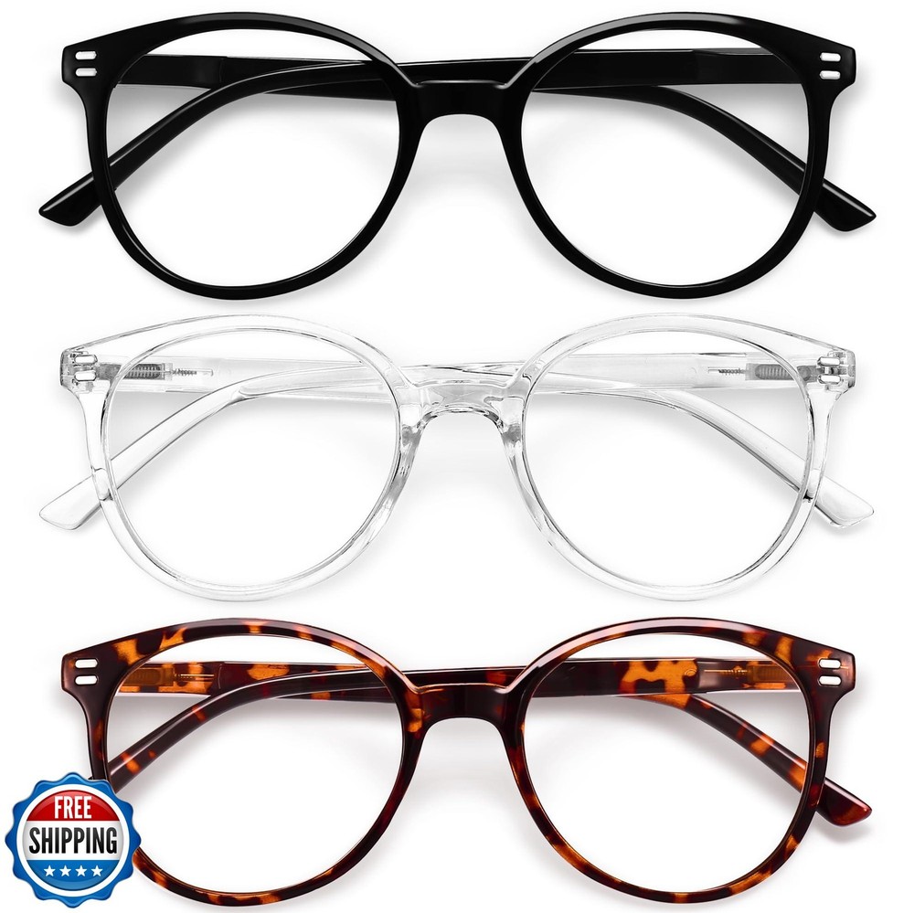 GIBLOGO Blue Light Blocking Reading Glasses 2.5 Strength for Women and Men