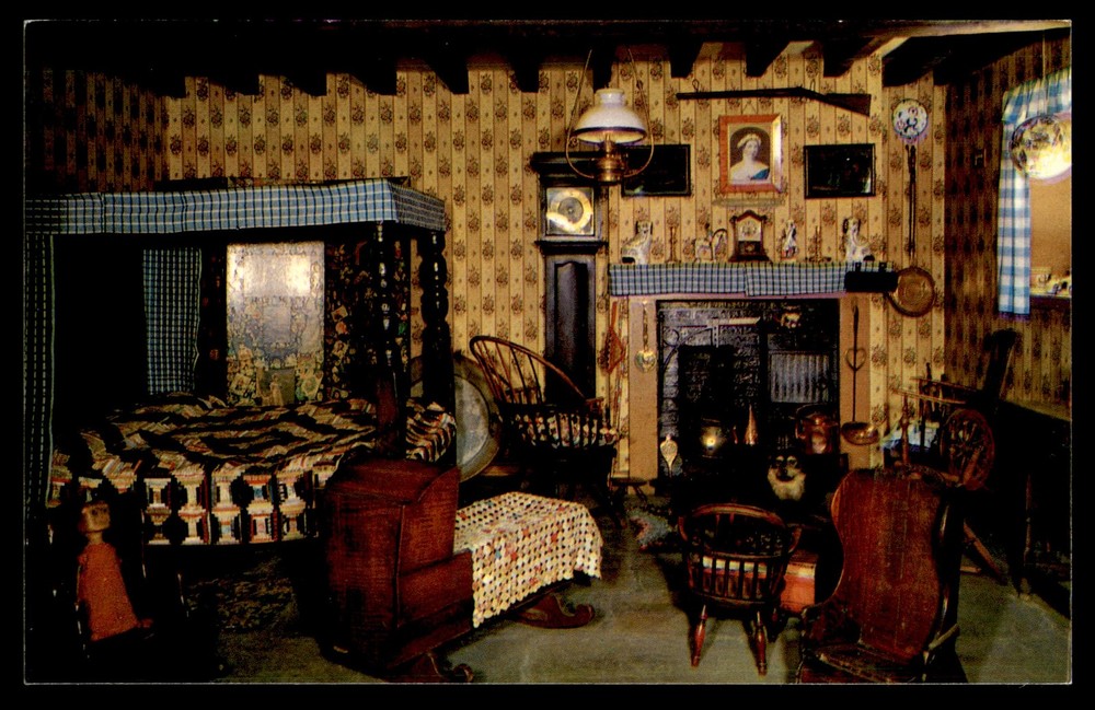 Postcard Interior of a Moorland Cottage, Castle Museum, York, England