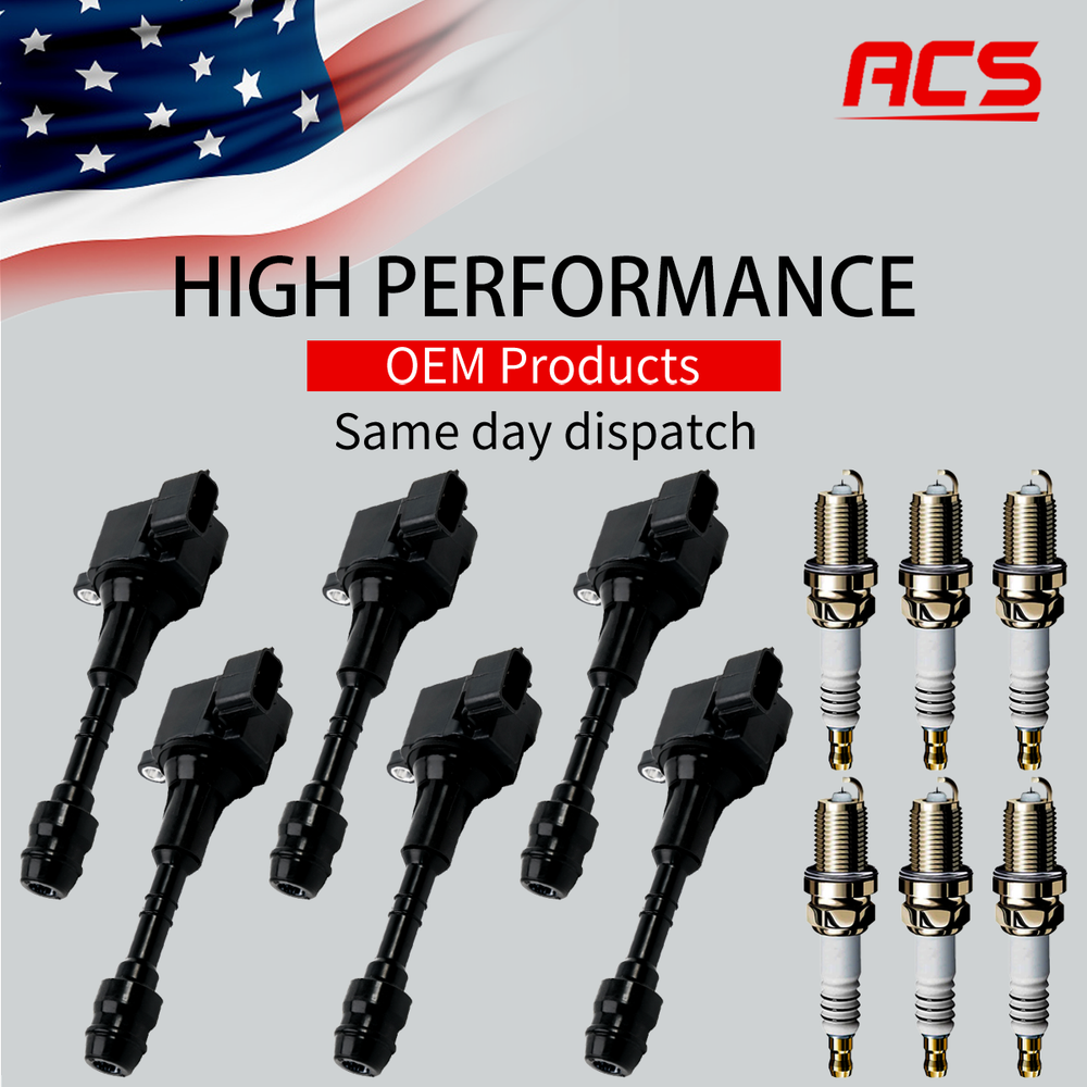 6X OEM Ignition Coil & Iridium Spark Plug Kit for Nissan Frontier Xterra V6 UF349