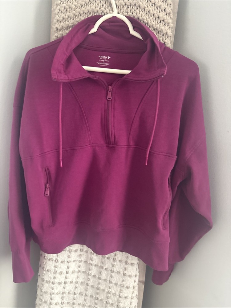 Old Navy Women's Active Dynamic Fleece Zip-Up Size XL, Plum