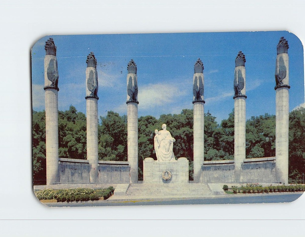 Postcard Monument to the Memory of the Cadet Heroes Chapultepec Park Mexico City