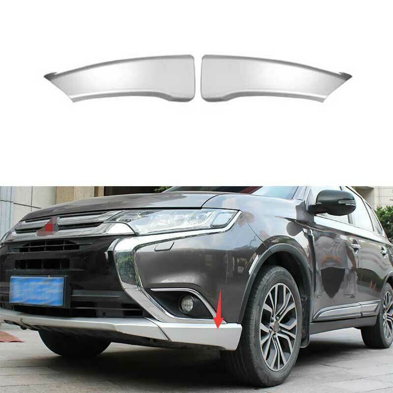 For Mitsubishi Outlander 16-21 Silver Front Bumper Side Corner Chin Guard Cover
