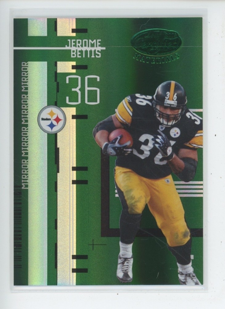 Jerome Bettis 2005 Leaf Certified Materials Emerald Green Mirror /5 Sp Steelers