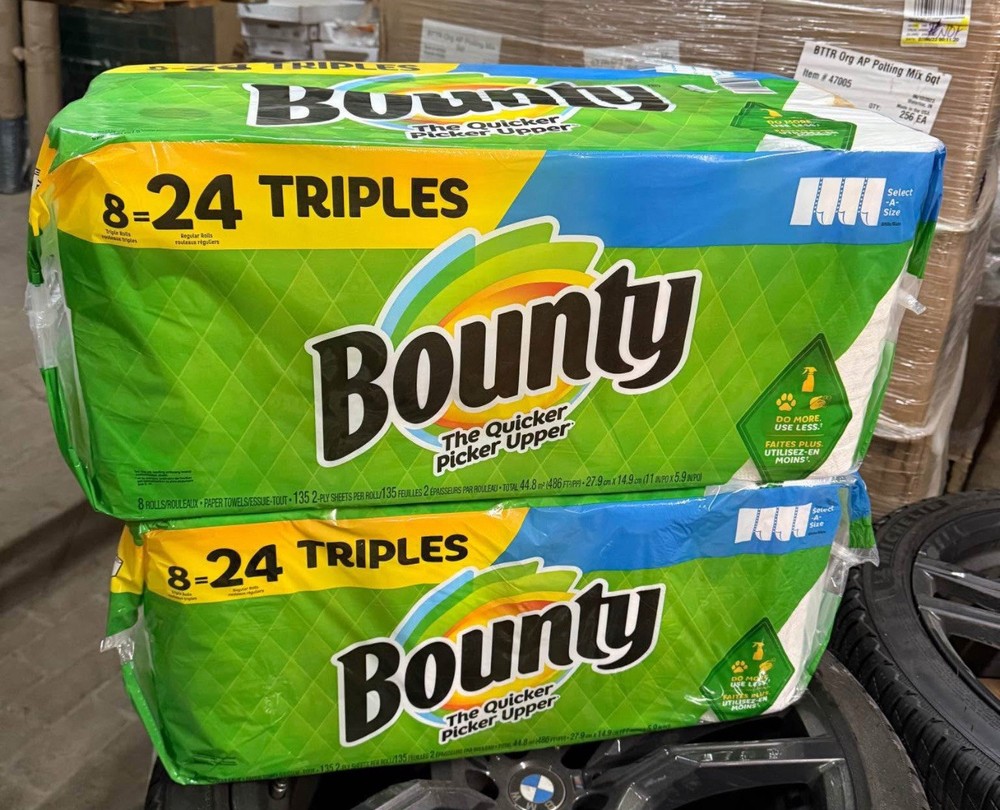 2-Pack Bounty Select-a-Size Paper Towels - 8 Triple Rolls Each (16 Total)