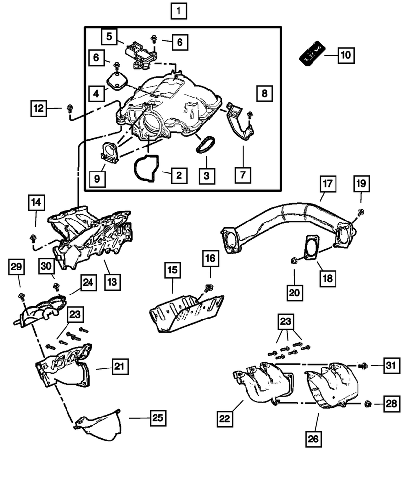 Genuine Mopar 4781580AA Intake Manifold Seal OEM Replacement
