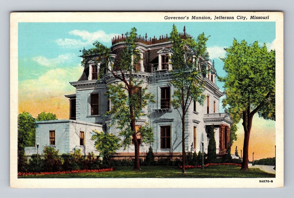 Missouri MO Jefferson City Governor's Mansion Vintage Postcard