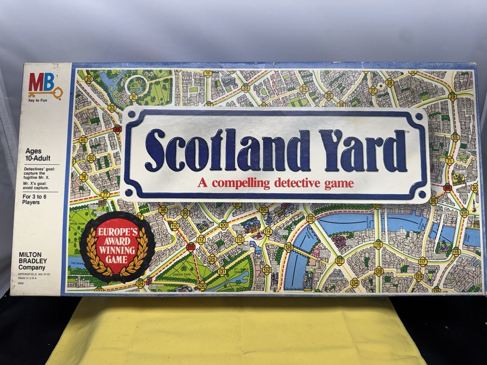 Milton Bradley Scotland Yard Vintage Board Game 1985 100% Complete