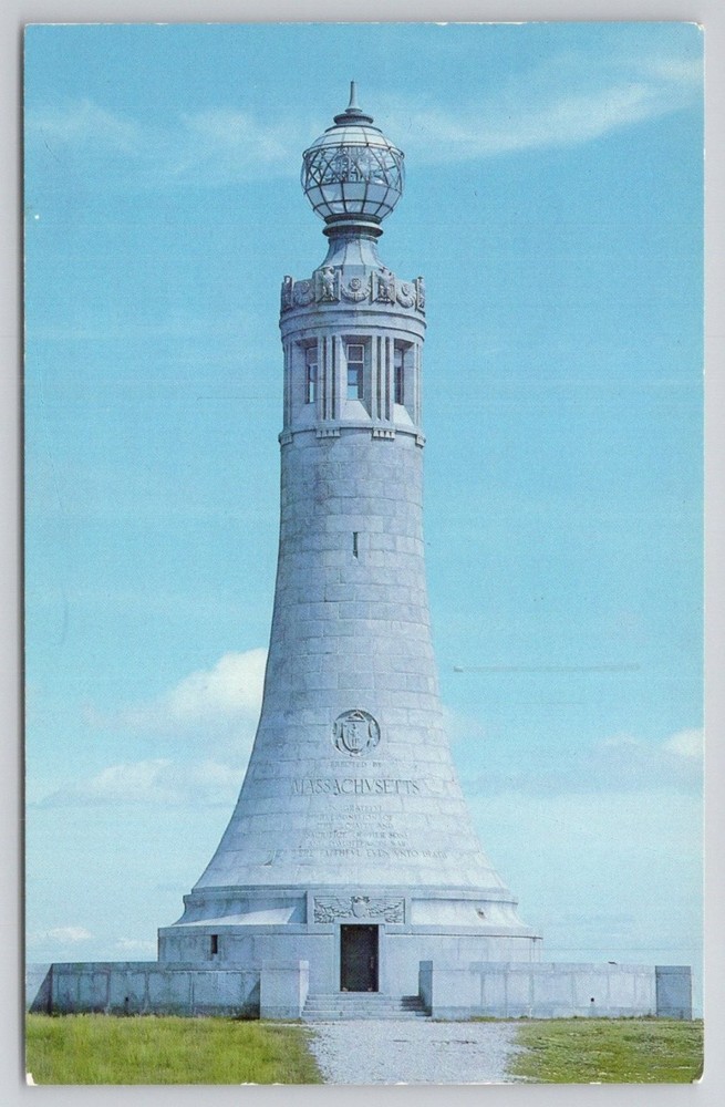 Mt Greylock War Memorial Beacon Massachusetts Vintage Color Postcard