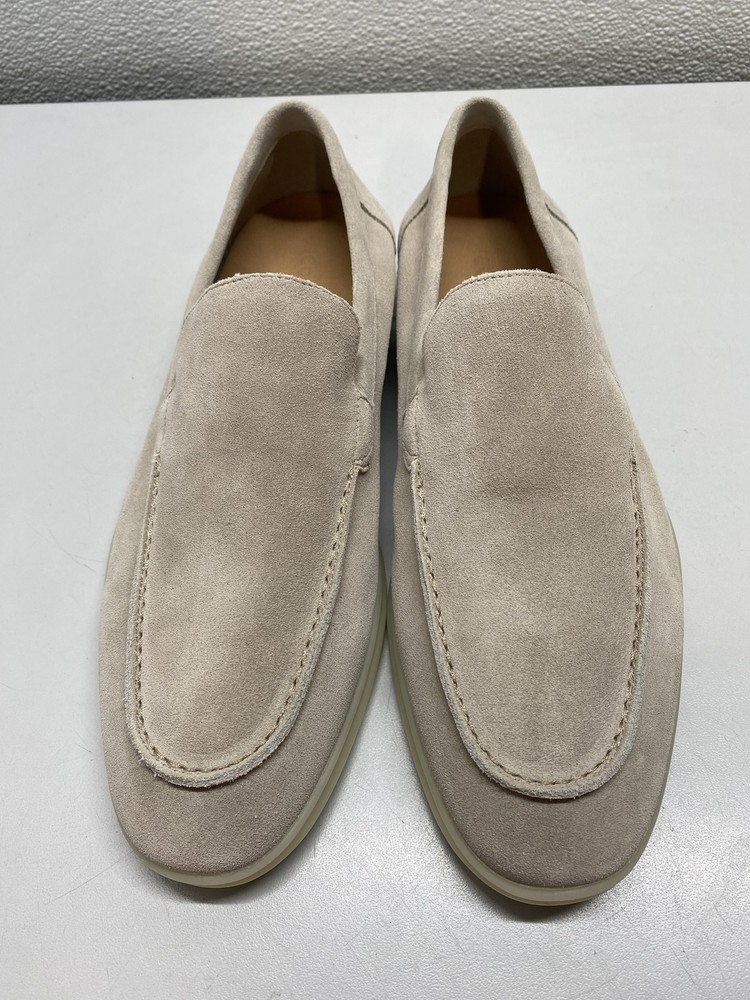 Icon Mens The Classic Suede Comfort Leather Loafers Size 9 Taupe
