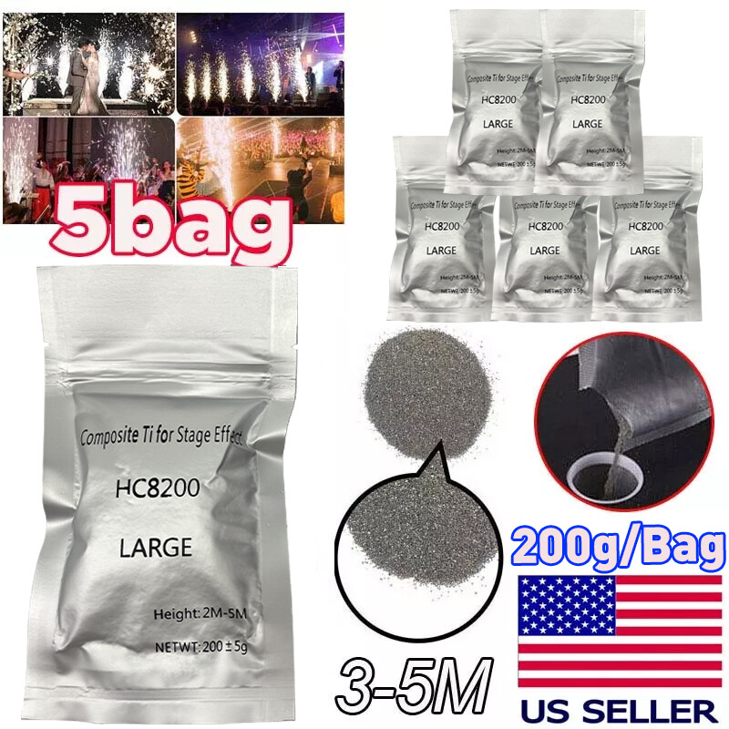 5PC Cold Spark Machine Powder 200g Bag 3-5M Range Stage Effects