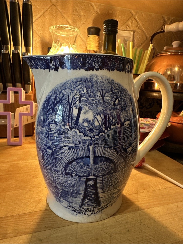 vintage Staffordshire ironstone pitcher made by the Adams firm in England
