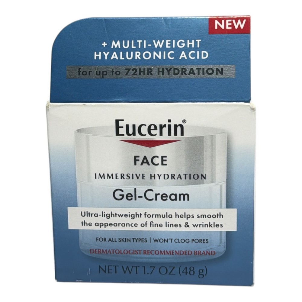 *Eucerin Face Immersive Hydration Gel-Cream 1.7oz./48g New In Box