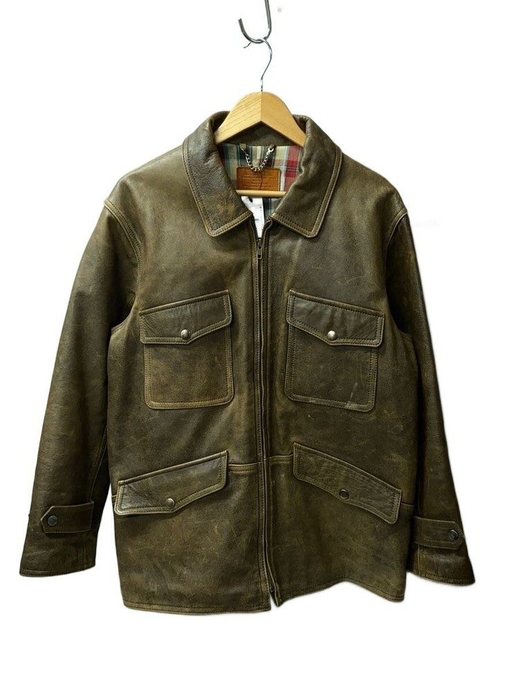 Leather Jacket Blouson/-/Leather/Brw/Plain 3500