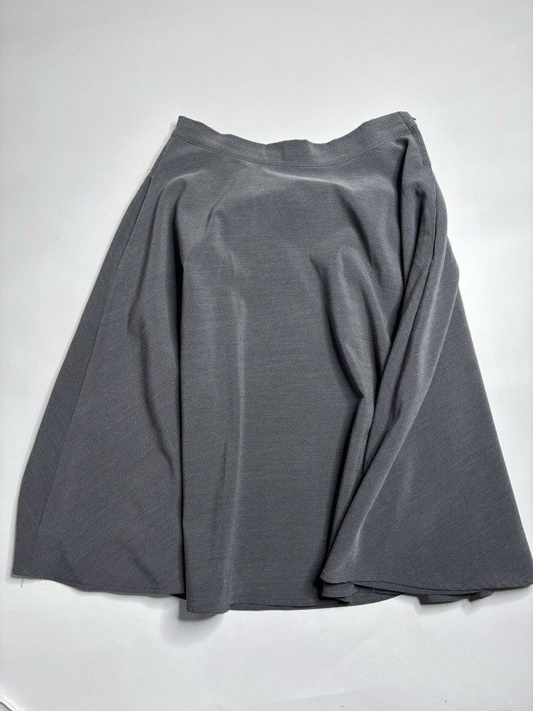 ModCloth Womens M Gray Heather A-Line Skirt Minimalist Staple Quiet Luxury Class