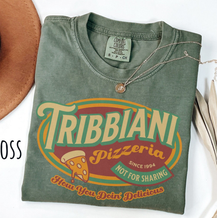 Tribbiani Pizzeria T-Shirt, Friends Show Inspired Shirt, 90s TV Show Tee