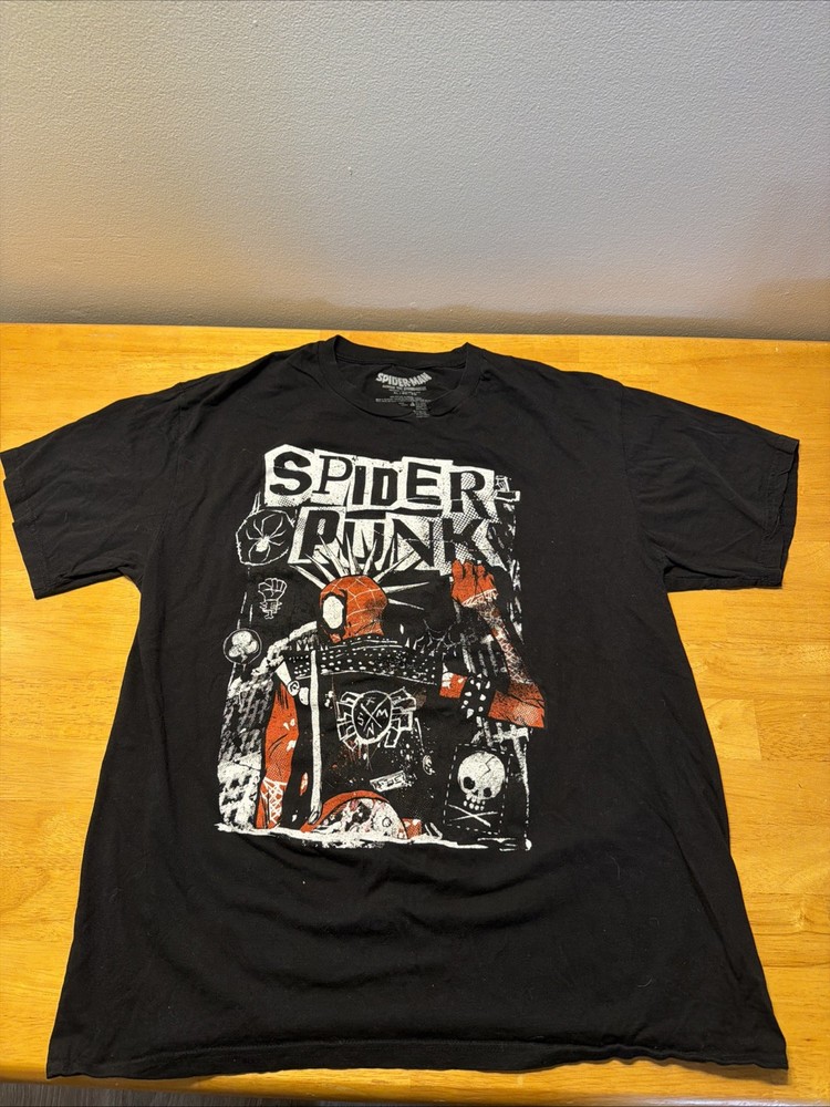 Marvel Spider-Man: Across The Spider-Verse Spider-Punk T-Shirt X-LARGE