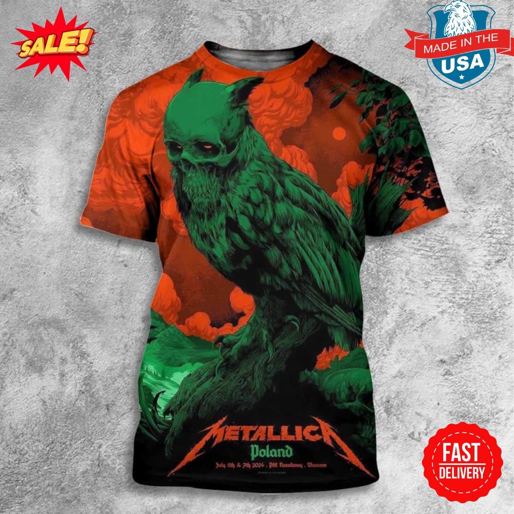 Metallica M72 World Tour M72 Warsaw Merch Limited 3D Shirt