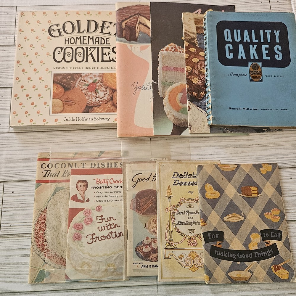 Vintage Cookbook Lot Of 10 Unique  Recipes & Techniques From Different Sources
