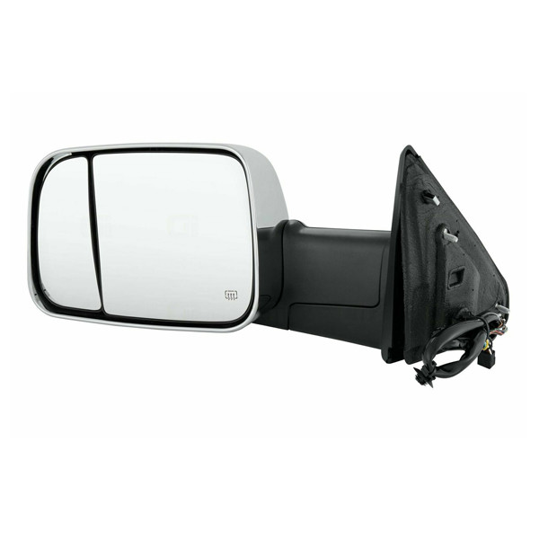 For 15-18 Ram 2500/3500 Mirror Power Heat w/Signal Puddle Chrome Left Side Q