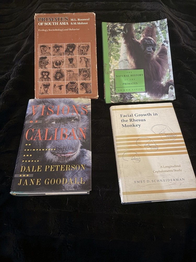 4 Book Primatology  Lot ,Various Authors