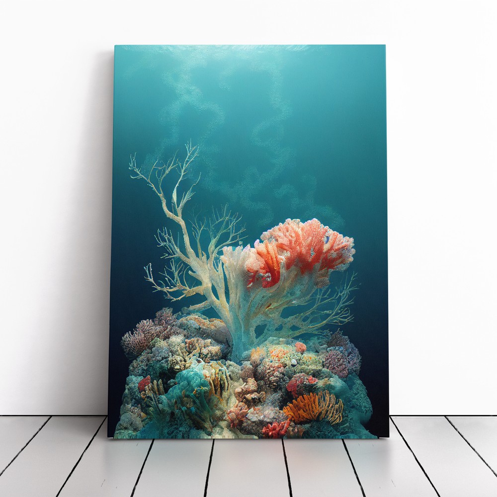 Astonishing Coral Reef Canvas Wall Art Print Framed Picture Home Office Decor